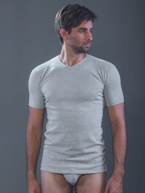 1141 ART. 1141 MAGLIA UOMO MEZZA MANICA SCOLLO “V” CALDO COTONE FELPA SOFT - MORETTA