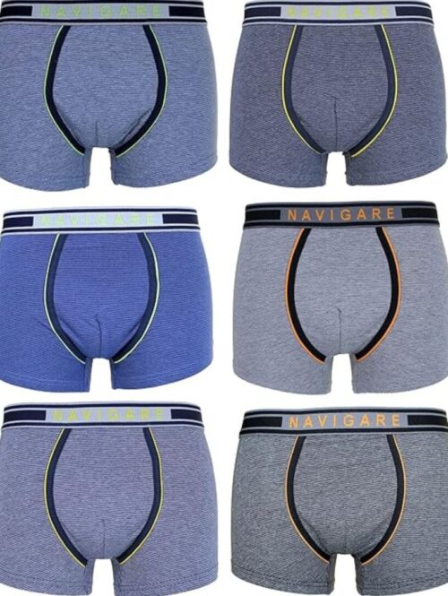 Boxer uomo fantasia a righe elastico parlato - NAVIGARE