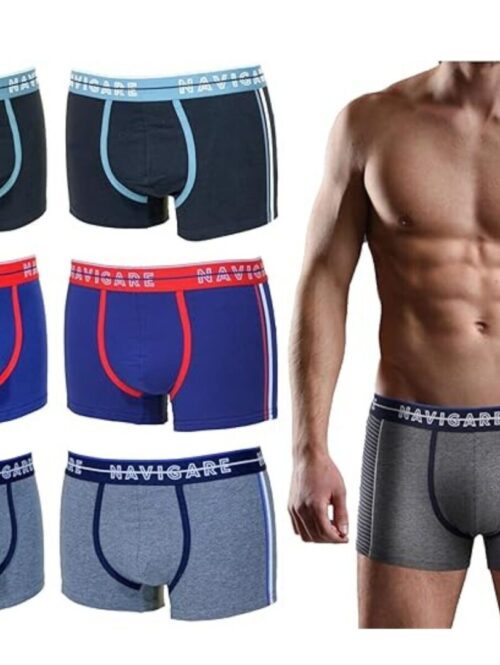 Boxer uomo tinta unita elastico parlato - NAVIGARE