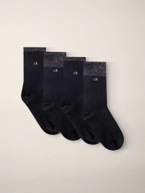 Confezione 4 paia calze corte donna cotone lurex – CALVIN KLEIN