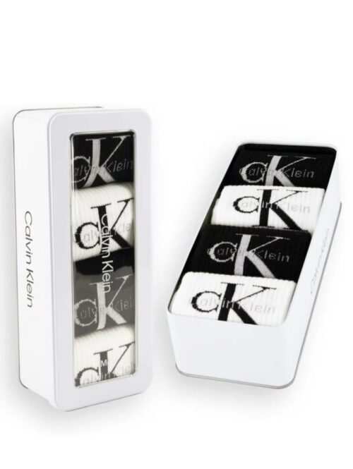 Cofanetto 4 calze logate corte uomo misto cotone – CALVIN KLEIN