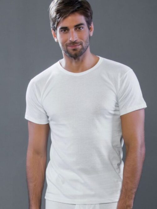 ART. 89 MAGLIA UOMO MEZZA MANICA GIROCOLLO IN JERSEY DI COTONE - MORETTA