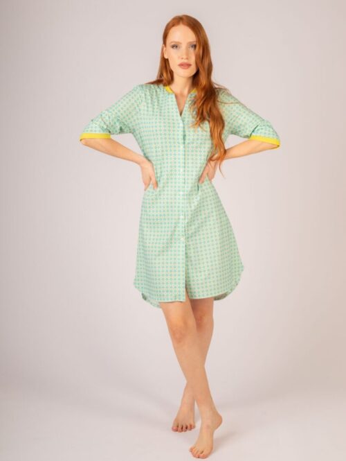 Abito donna casa estivo in fantasia in cotone – BRILLIAMO