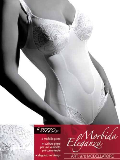 Body modellatore con inserti di pizzo - GIOS