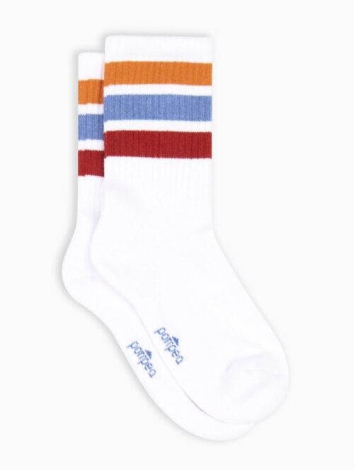 Calza tennis bimbo a costina con disegno “RIGHE” - POMPEA