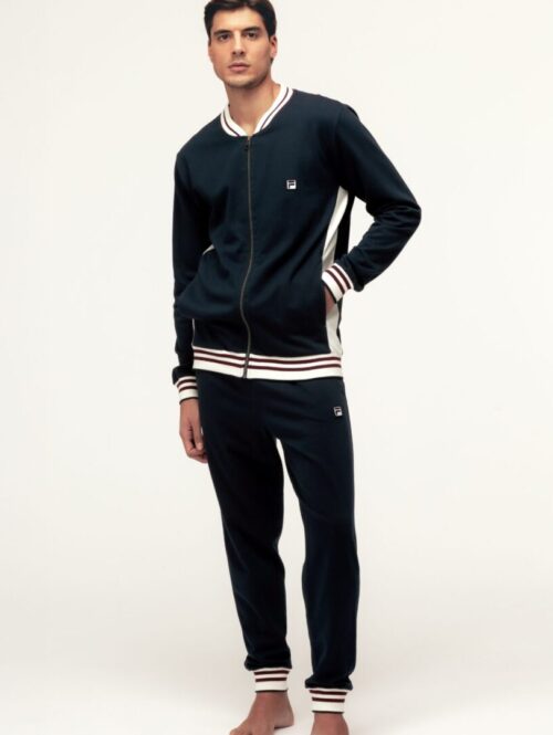 Homewear uomo in cotone felpato con zip – FILA