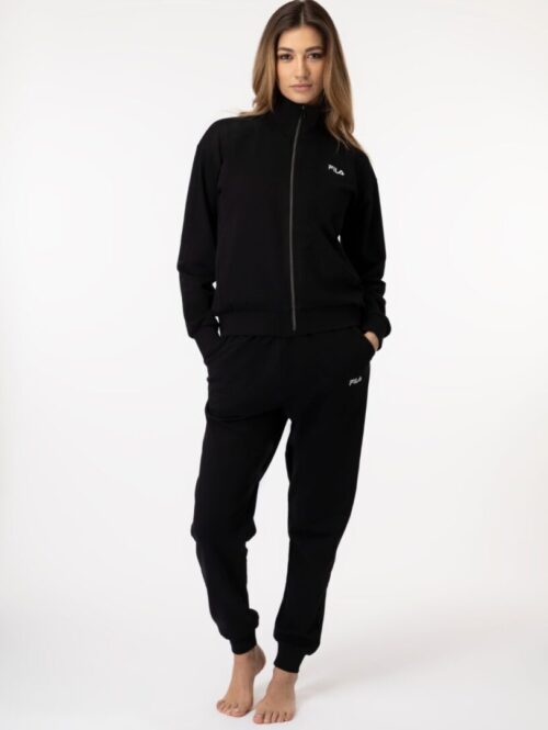 Tuta/Pigiama donna in caldo cotone felpato tinta unita con zip – FILA