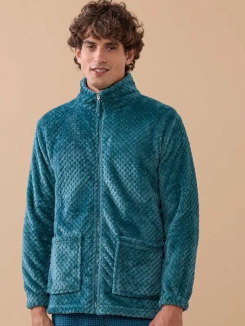 Giacca uomo in coral fleece in tinta unita – NOIDìNOTTE
