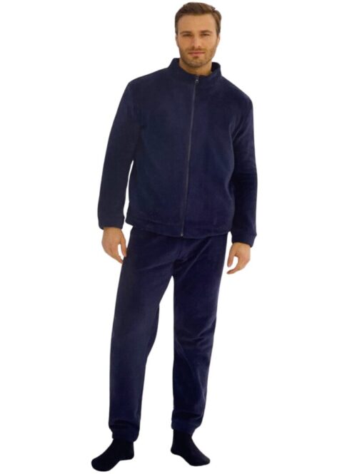 Tuta uomo invernale con zip in pile tinta unita - You365 (Linclalor)
