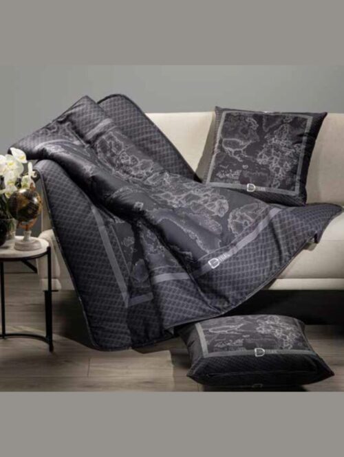 Plaid in raso di cotone “GEO” – 1° CLASSE by CALEFFI