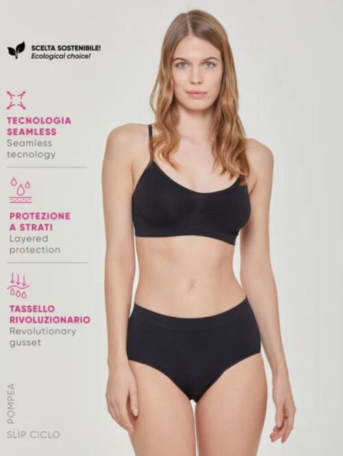 Slip da ciclo seamless in microfibra - POMPEA