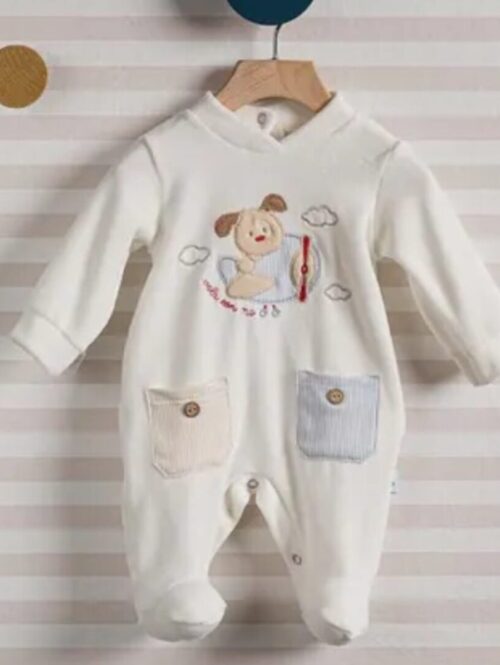 Tutina neonato in ciniglia - GARY