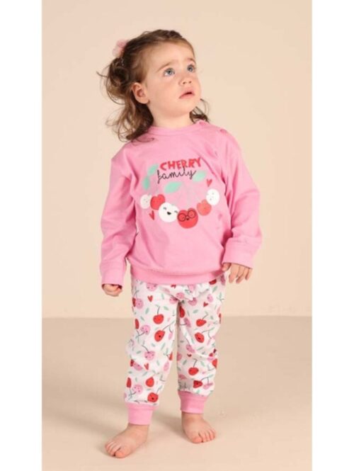 Pigiama neonata lungo in jersey di cotone “CHERRY family” – GARY