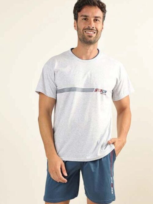 ART. Z65096 – Pigiama uomo estivo motivo “STRONGER” – GARY