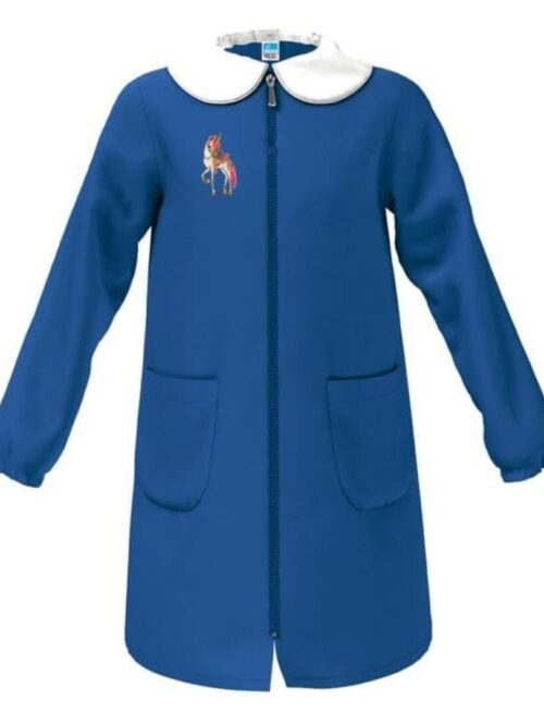 GR3915 – Grembiule scuola bambina con zip e ricamo - SIGGI