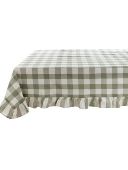 Tovaglia motivo quadretti con gala 160×200 – BLANC MARICLO’