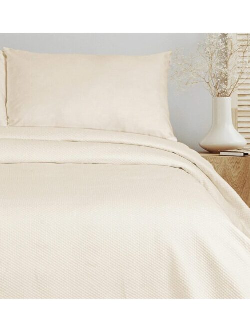 Copriletto matrimoniale in piquet di cotone linea Honey - DAUNEX