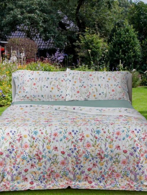 Completo letto in raso 300 CT di puro cotone - CAVALIERI