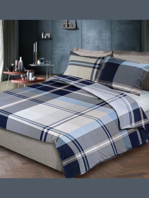 Parure copripiumino in puro cotone tinto filo Linea MADISON - CAVALIERI