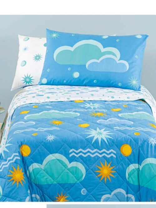 Completo lenzuola per letto singolo in puro cotone - CALEFFI