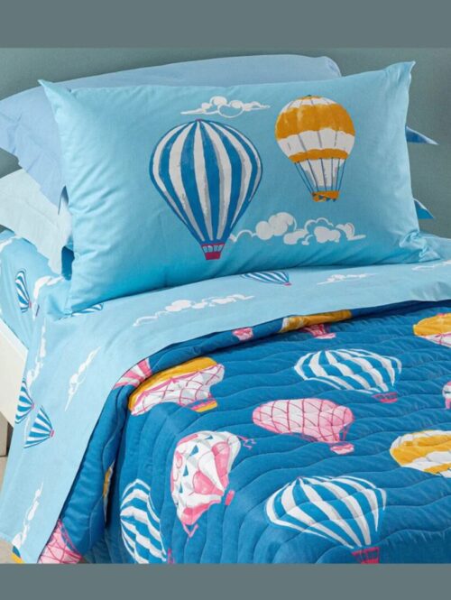 Completo lenzuola 1 piazza “MONGOLFIERE” – CALEFFI KIDS