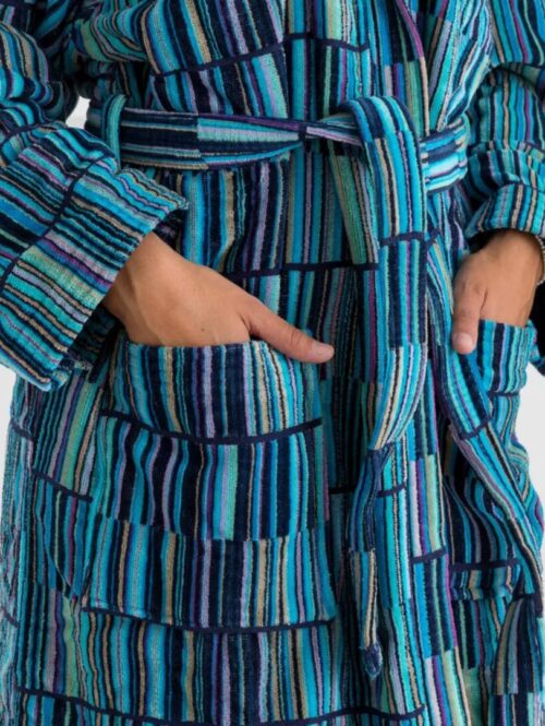 Accappatoio unisex in spugna jacquard linea GROOVY – RIVIERA
