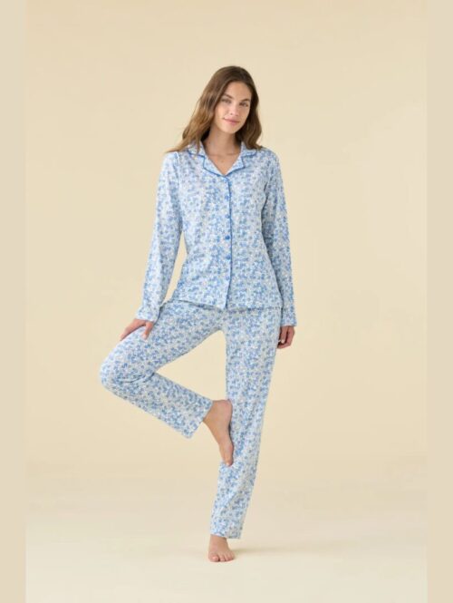 Pigiama donna in jersey di cotone taglio uomo– NOIDìNOTTE